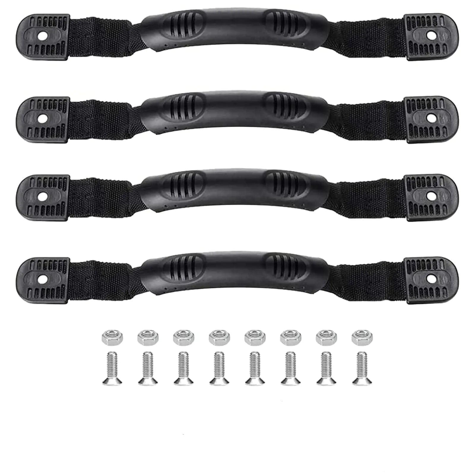 4PCS Kayak Carry Handles Sturdy Canoe Boat Handle with Screws for Ocean Kayak Emotion Kayaks Luggage Outdoor Sport Canoe Handle Kayak Parts Black