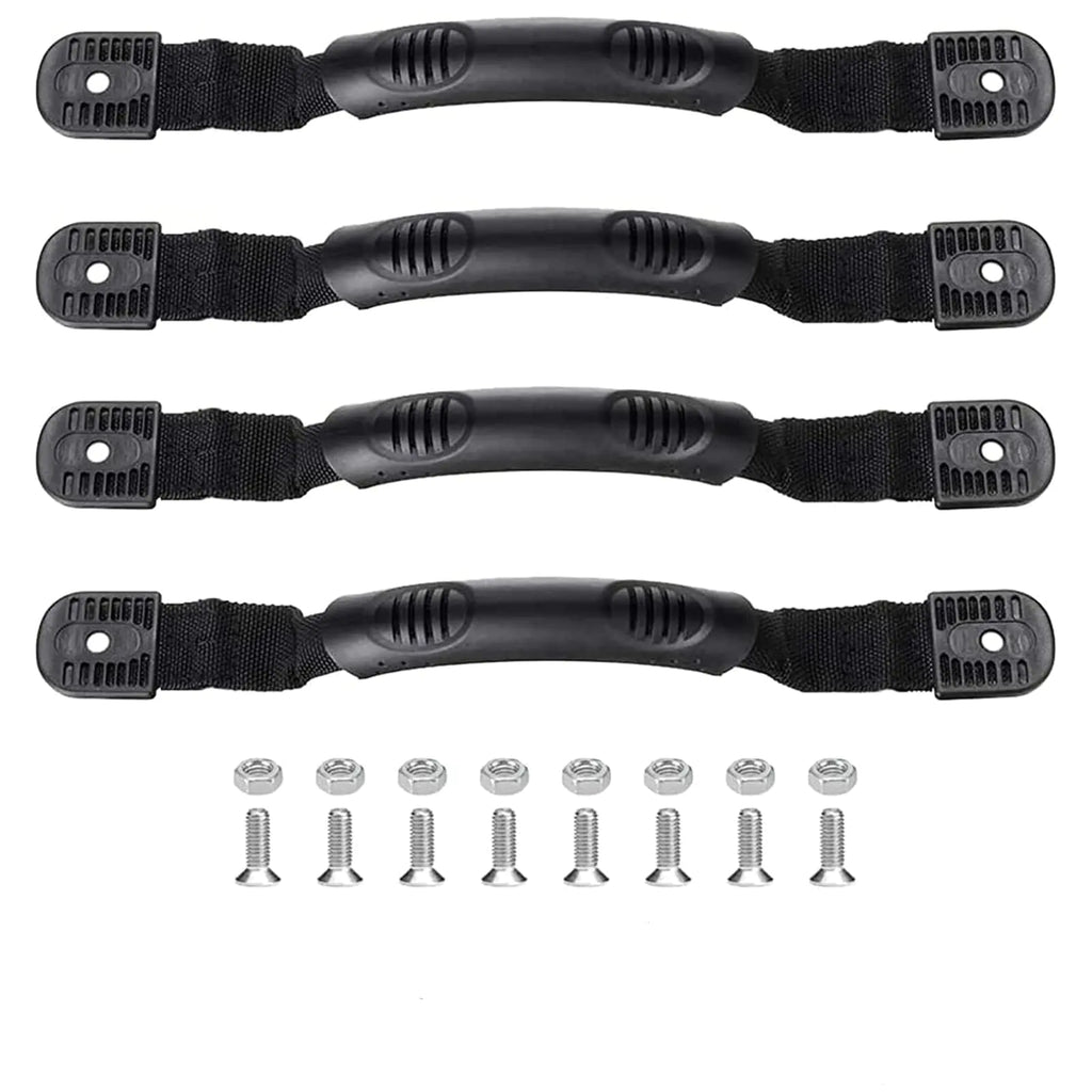 4PCS Kayak Carry Handles Sturdy Canoe Boat Handle with Screws for Ocean Kayak Emotion Kayaks Luggage Outdoor Sport Canoe Handle Kayak Parts Black
